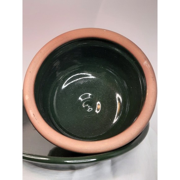 Hand Thrown Green Cheese Bell Dome Butter Dish PINE ISLAND Gray Fox Pottery MN - Picture 3 of 8